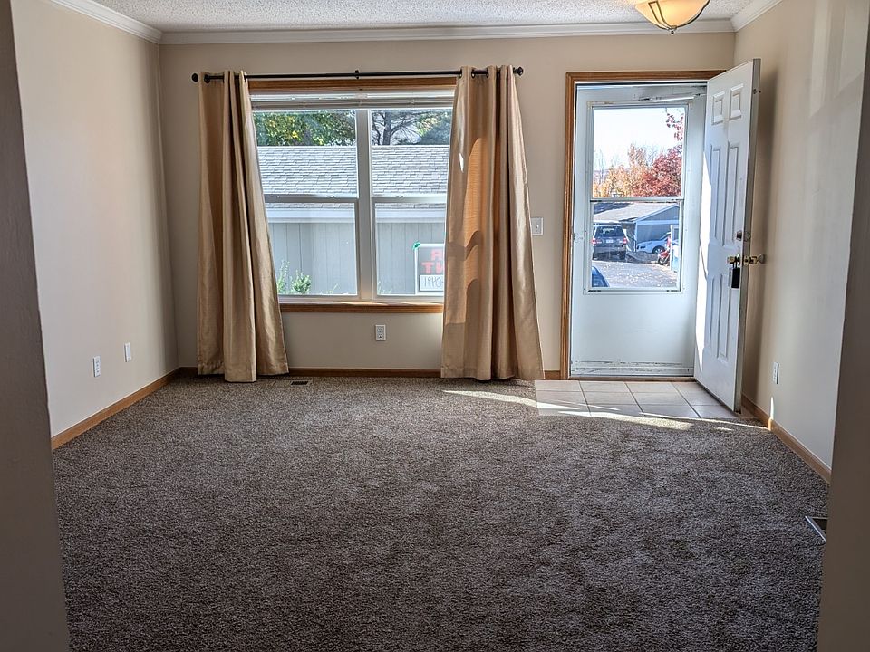 View of Living room window and entry