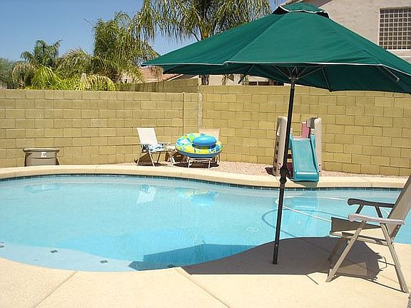 Fenced play pool build in 2002.