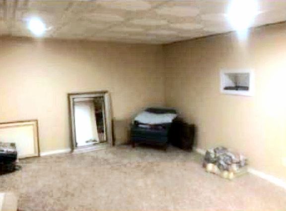 Finished lower level media room