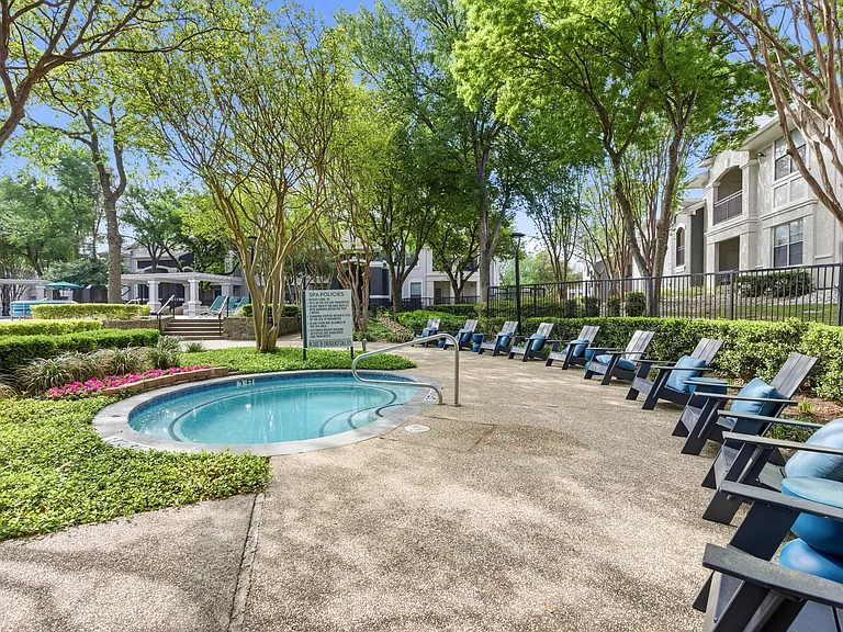 Outdoor Spa with Chairs for Lounging