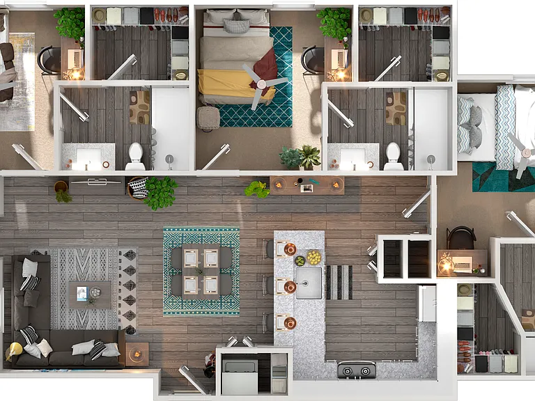 3 Bedroom, 3 Bathroom Floorplan 3 Bedroom, 3 Bathroom Floorplan