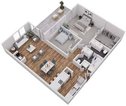 Floor plan 2X15 C1