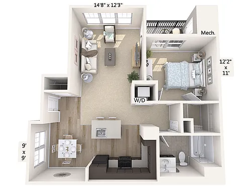 Floor plan A9-823sq-Black