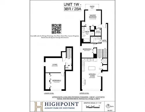 Floor plan 3 Bed 2 Bath