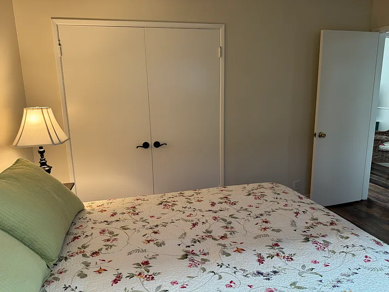 What's behind those double doors? A big closet.