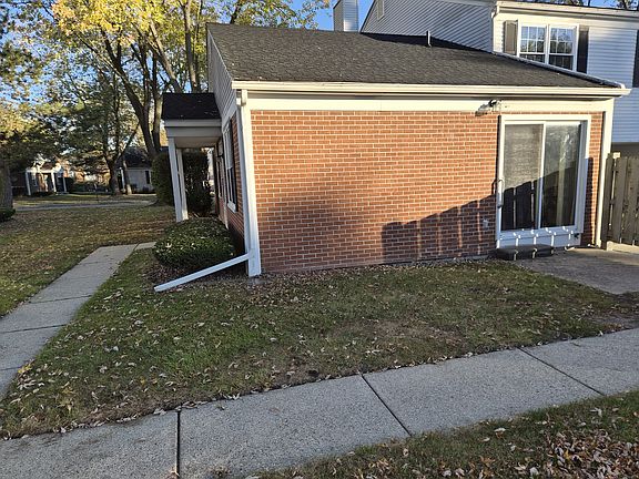 Side view with patio