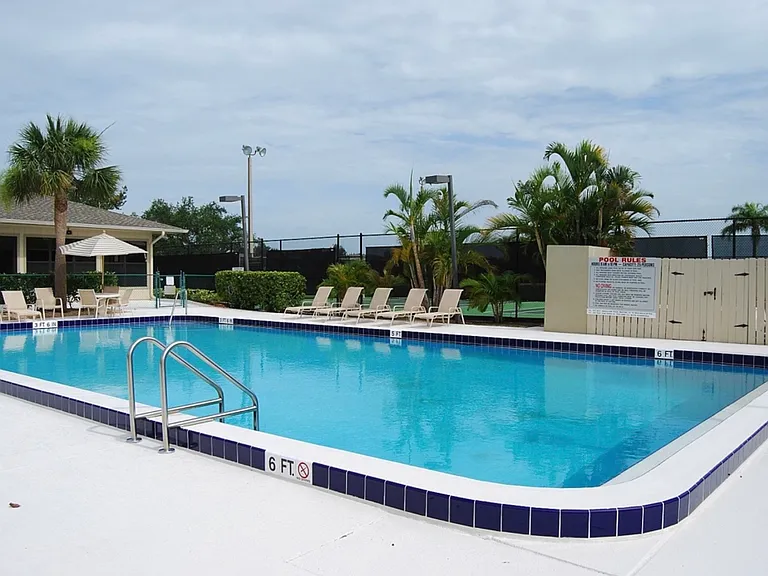 Recreation A pool is off of the clubhouse next to the tennis courts.