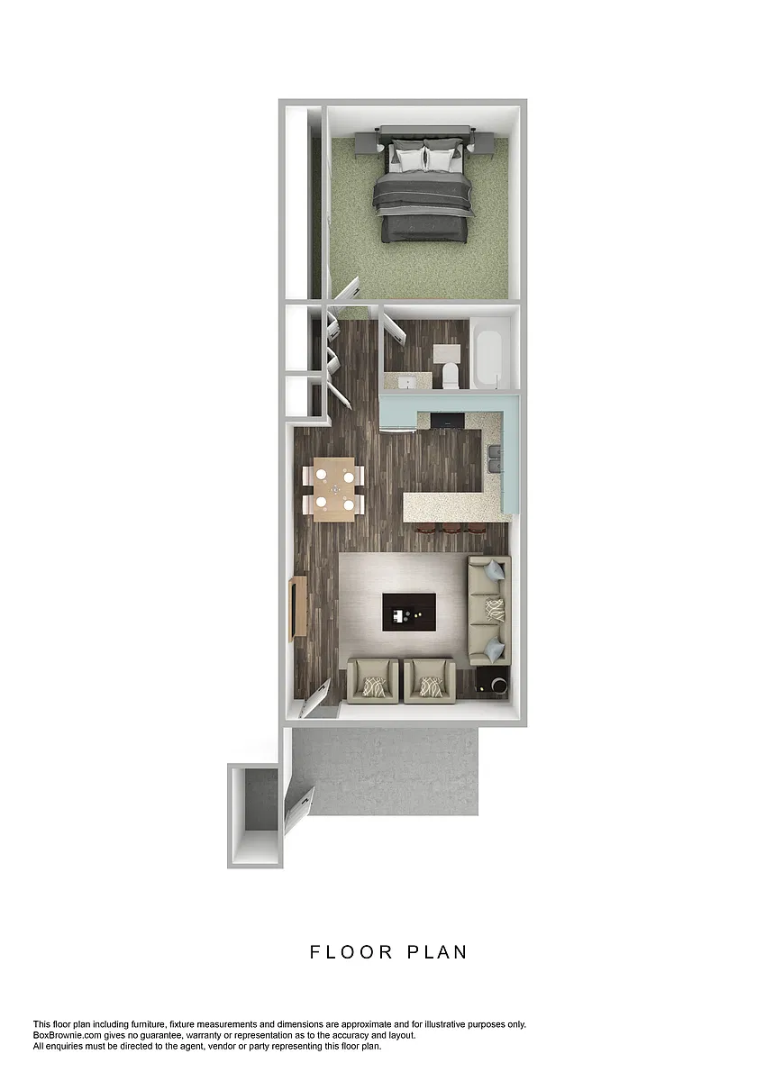 Floor plan One Bedroom One Bath