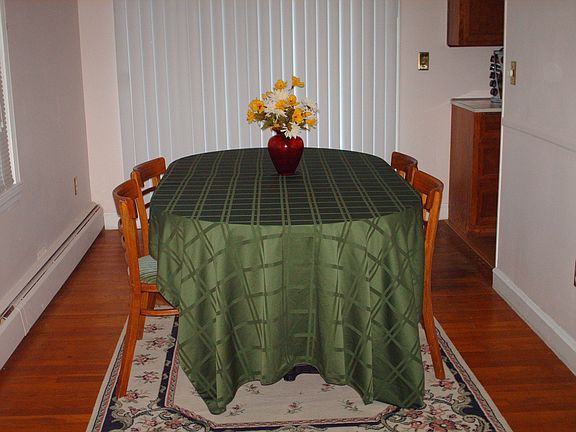 Dining Room with New Patio doors, view deck