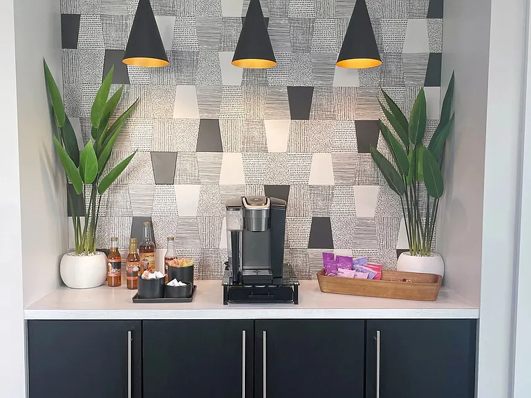 Savor a cup of complimentary coffee in our welcoming leasing office.
