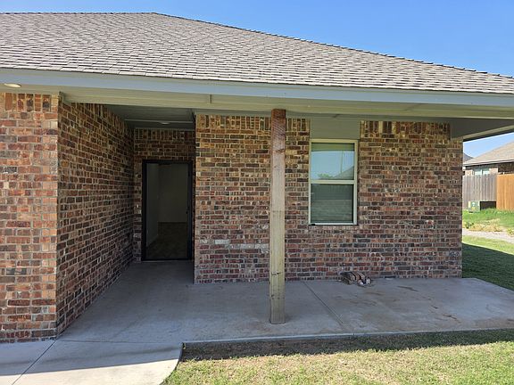 The home offers a covered front porch