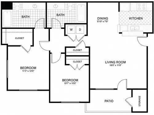 Floor plan 2x2 LG