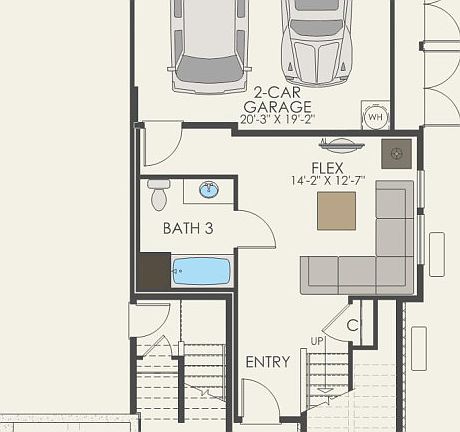 First Floor 2 br 3 ba