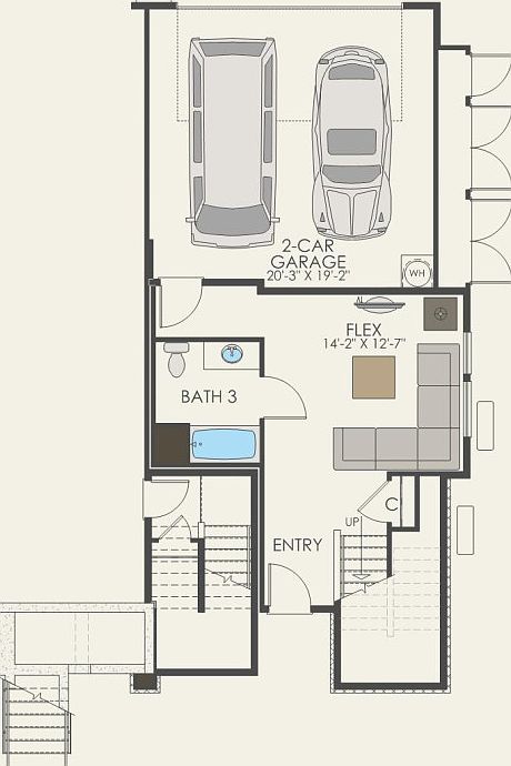 First Floor 2 br 3 ba