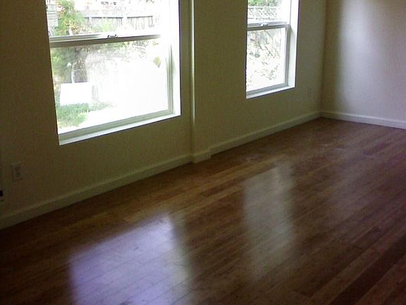 Bedroom windows face back yard