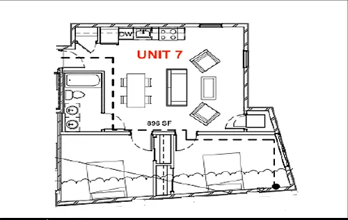 Floor plan New Side - 2 Bedrooms