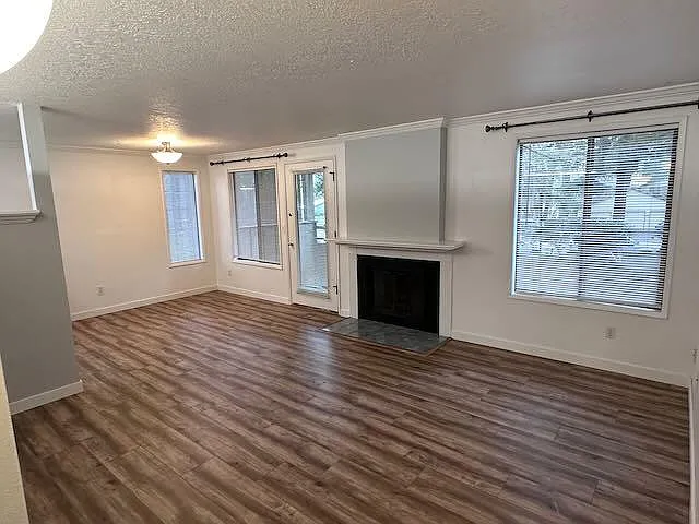 wood burning fireplace