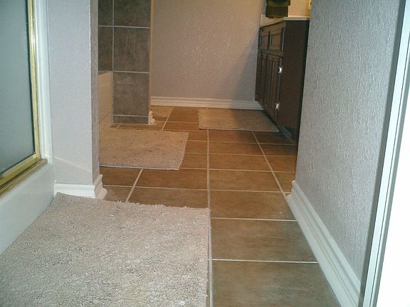 master bathroom newly tiled