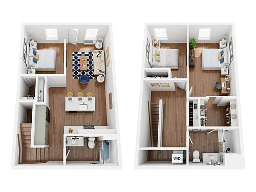 Floor plan Townhome 3X2