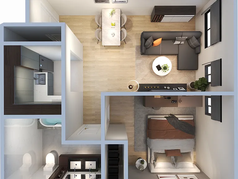 1 Bedroom | 1 Bathroom 1 Bedroom | 1 Bathroom
