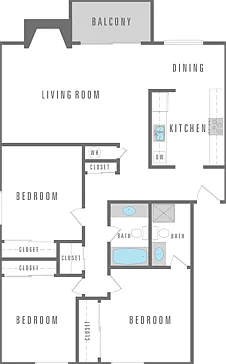 3 Bedroom 2 Bath 1153 sqft 3 Bedroom 2 Bath 1153 sqft