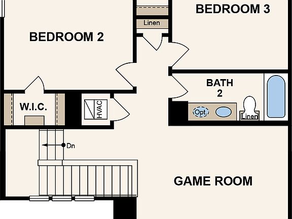 Navidad plan-second floor in The Hills at Deerbrooke in Leander, TX