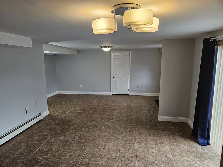 Living and dining room areas