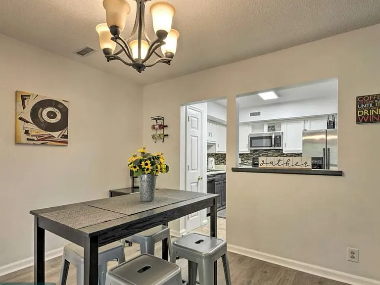 Stainless steel appliances.
