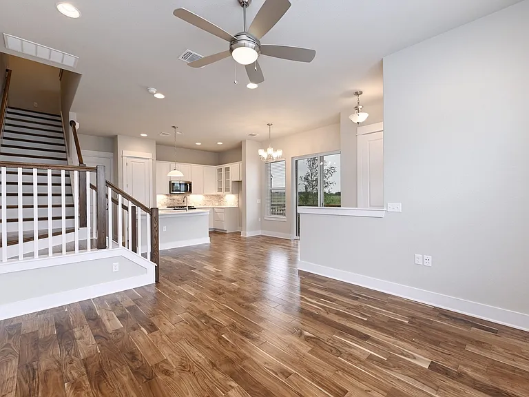 LIving area and kitchen