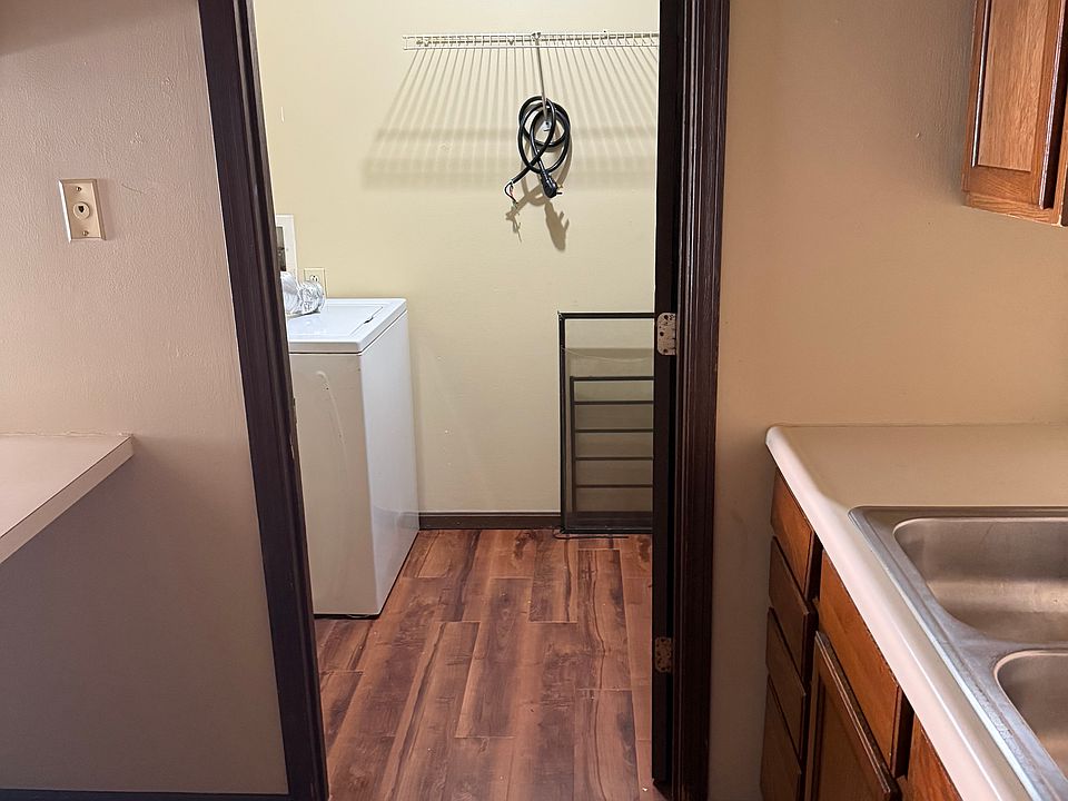 Kitchen with laundry room