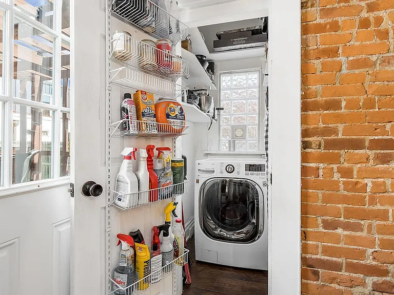 Single Unit Washer/Dryer (appliance does both the washing & the drying!) off of the kitchen