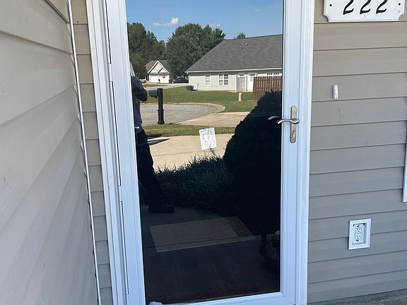 New storm door with lock