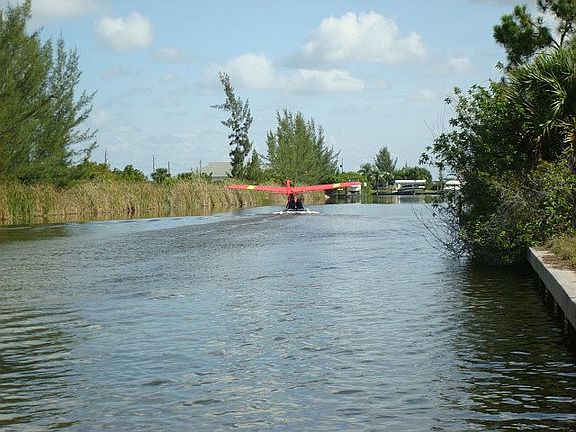 sea plane on canal