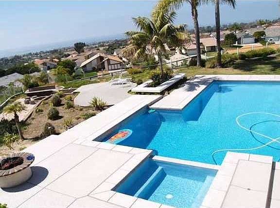 View of pool and yard