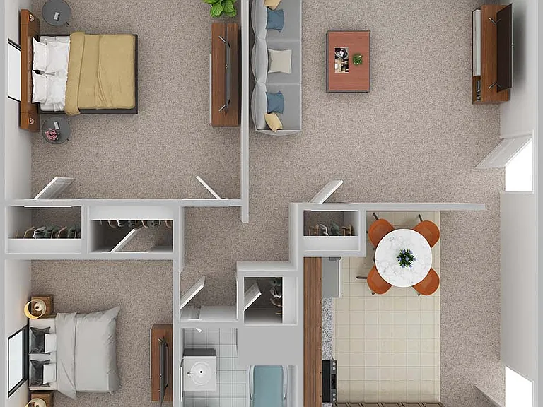 3D Lancashire_Std_Two_Bedroom_Floor_Plan 3D Lancashire_Std_Two_Bedroom_Floor_Plan
