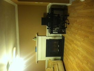 wood fireplace