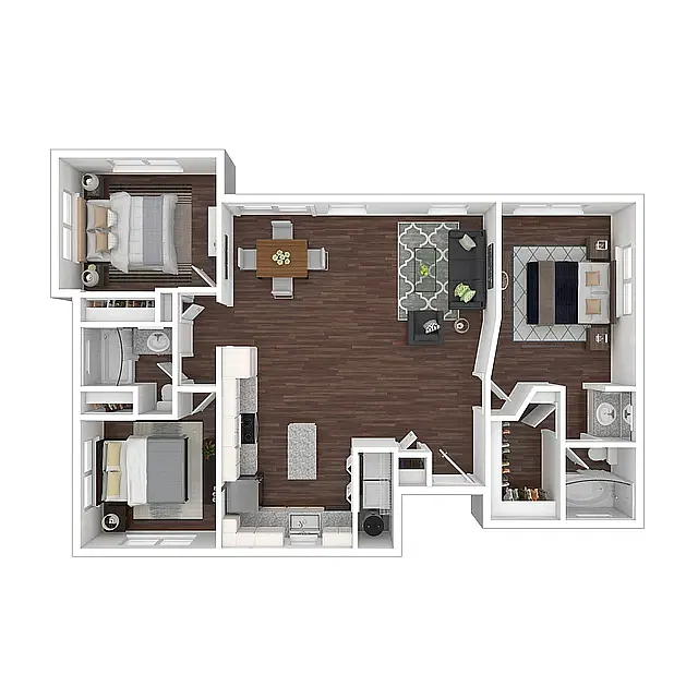 Floor plan Hacienda - Renovated