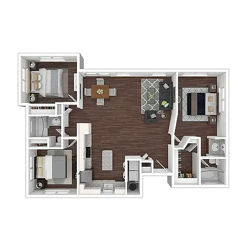 Floor plan Hacienda - Renovated