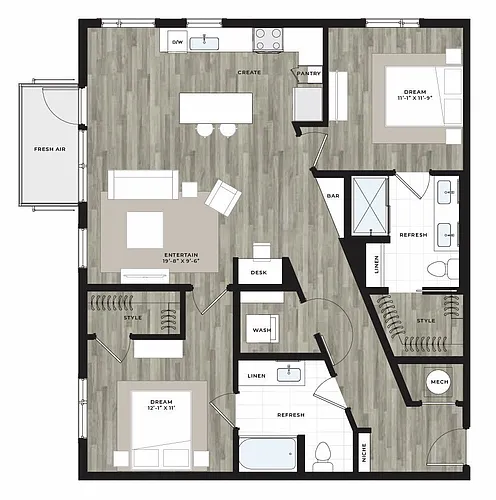 Floor plan B3