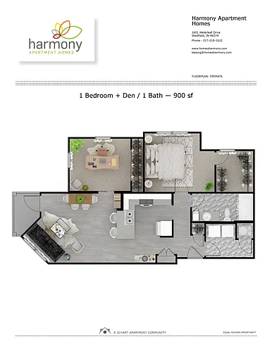 Floor plan Fermata 1.1 with den