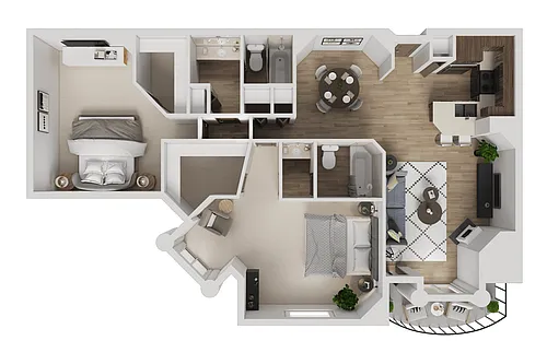Floor plan 2 Bedroom C