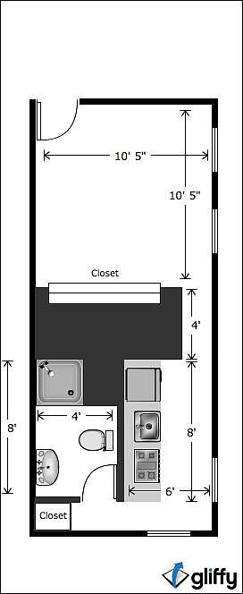 Unit 3R $1195 studio October move in