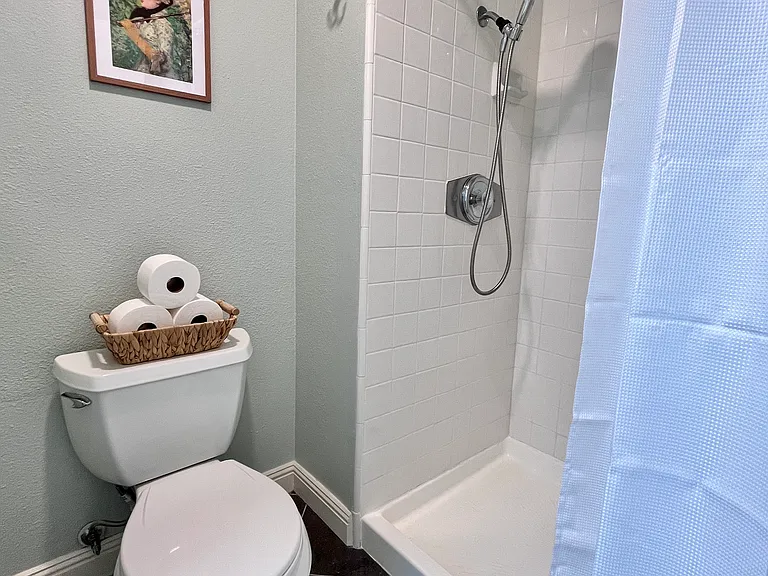 Spa-like rainfall showerhead for a relaxing experience.