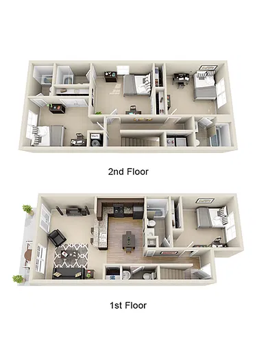 Floor plan 4 BEDROOM 4.5 BATH DUPLEX