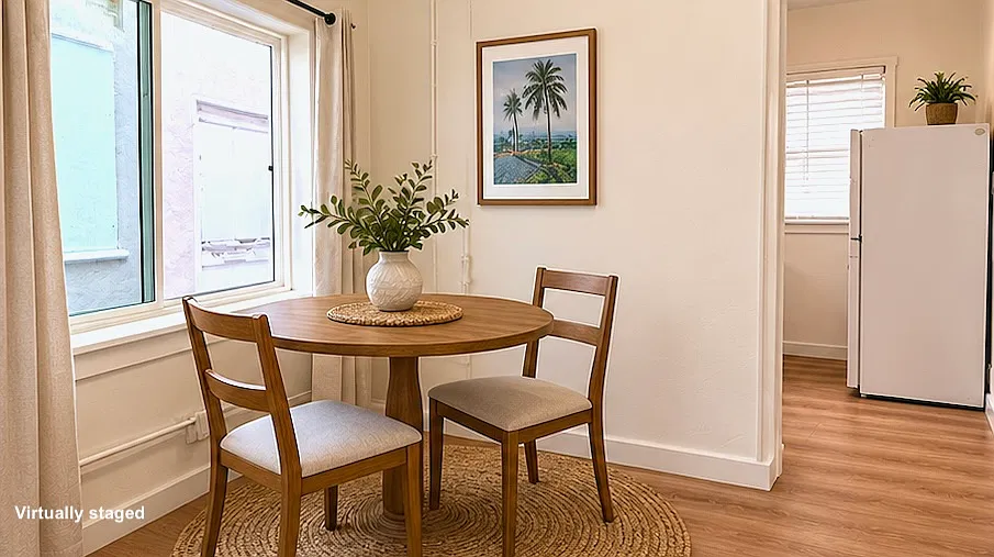 Virtually Staged Dining area