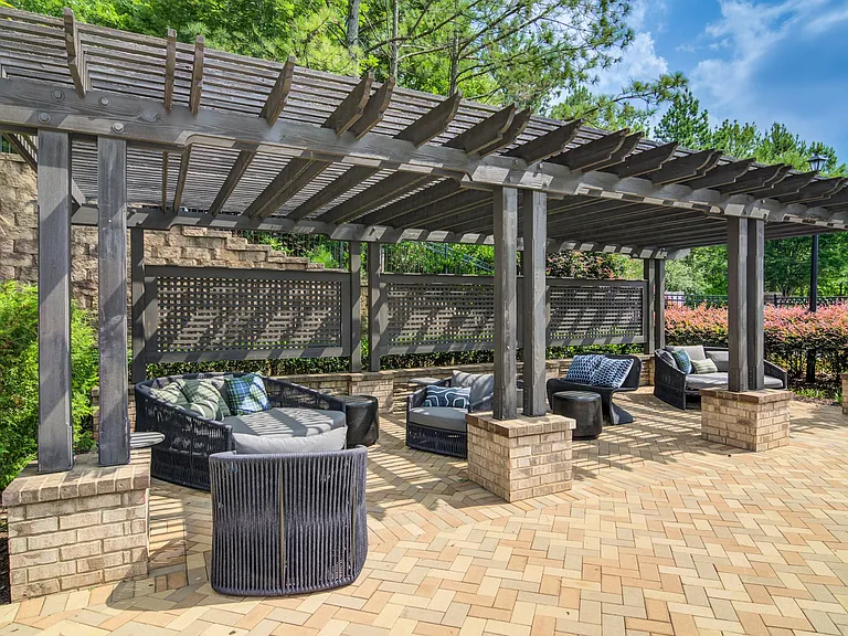 Outdoor Pavilion and Grilling Area Overlooking the Pool