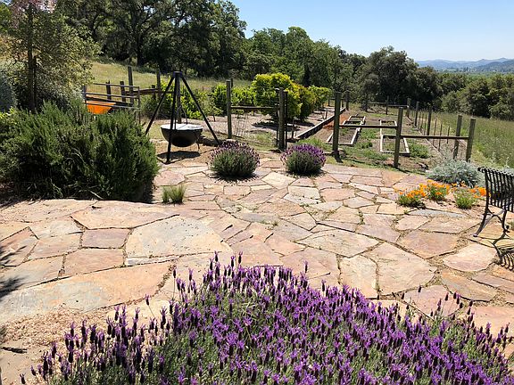 Patio and fenced garden