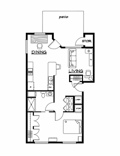 Floor plan One Bedroom