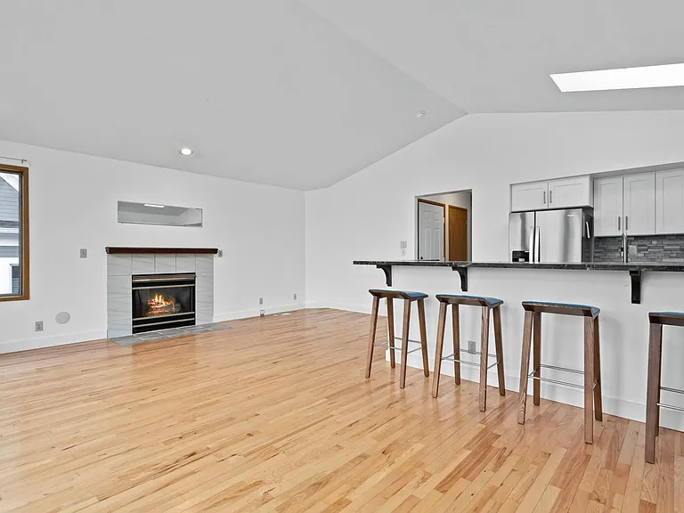 Living room with gas fireplace