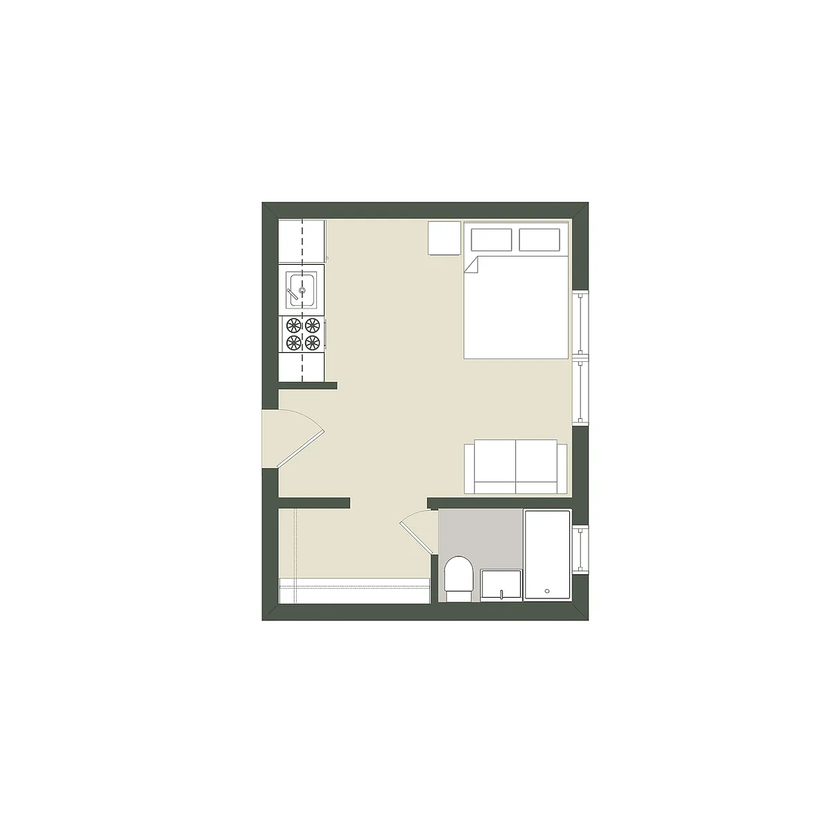 Floor plan Studio